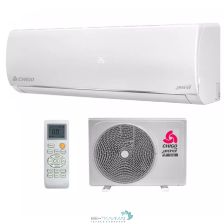 Кондиционер Chigo Alba CS-61V3A-1D150 белого цвета на стене