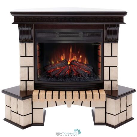 Электрокамин RealFlame Stone Coner 25/25,5 AO с очагом firefield 25