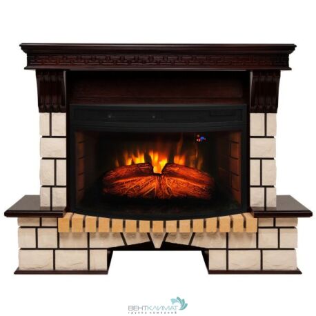 Электрокамин RealFlame Stone 33W AO с очагом Firespace 33W