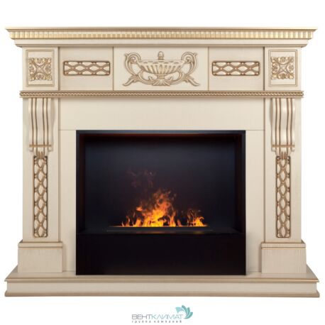 Электрокамин Corsica Lux 25,5/26 WT с очагом 3D Cassette 630 Black Panel