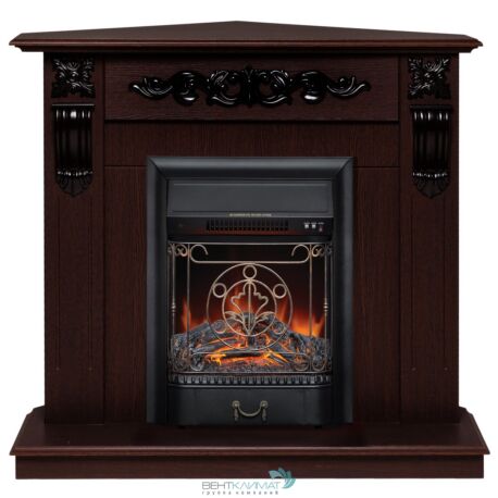 Электрокамин Dominica Corner DN с очагом Majestic Lux Black