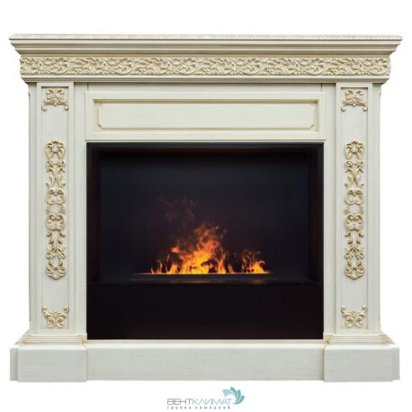 Электрокамин Ekaterina 26 WT с очагом 3D Cassette 630 Black Panel