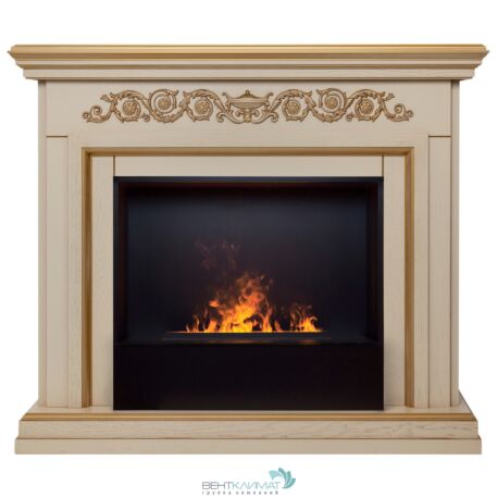Электрокамин Leticia 26 WT-619G с очагом 3D Cassette 630 Black Panel