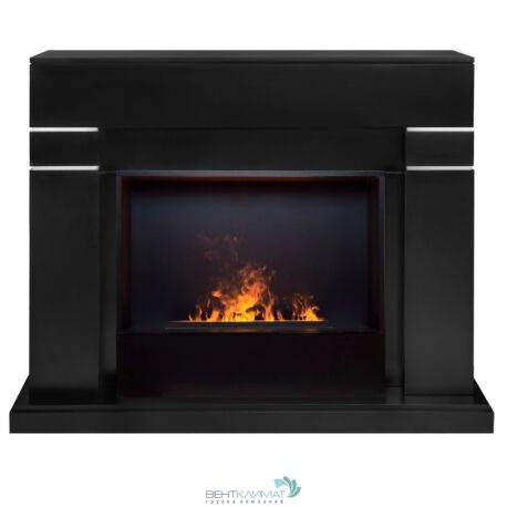 Электрокамин Lindelse 26 BLM с очагом 3D Cassette 630 Black Panel