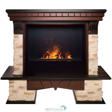 Электрокамин Rockland 26 AO с очагом 3D Cassette 630 Black Panel