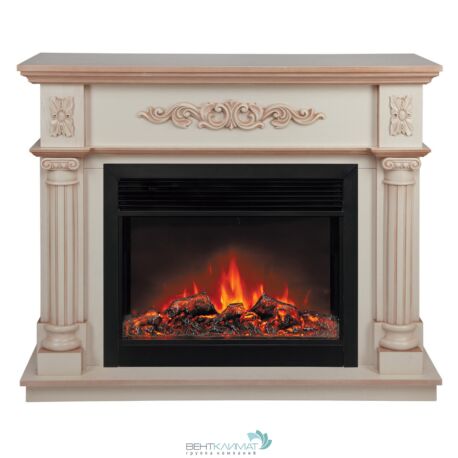 Электрокамин Silvia 26 WT-619B с очагом Moonblaze Deluxe Black