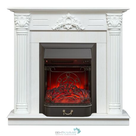 Электрокамин Stefania WT-F614 с очагом Majestic Lux Black