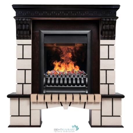 Электрокамин RealFlame Stone AO с очагом 3D Oregan