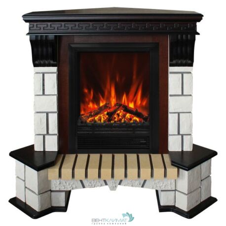 Электрокамин RealFlame Stone Coner AO с очагом Eugene