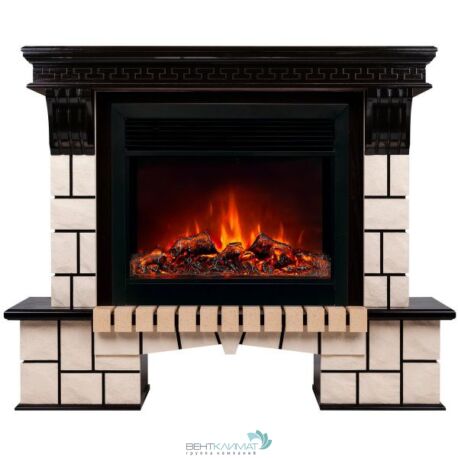 Электрокамин RealFlame Stone 26 AO с очагом Moonblaze DeLuxe Black