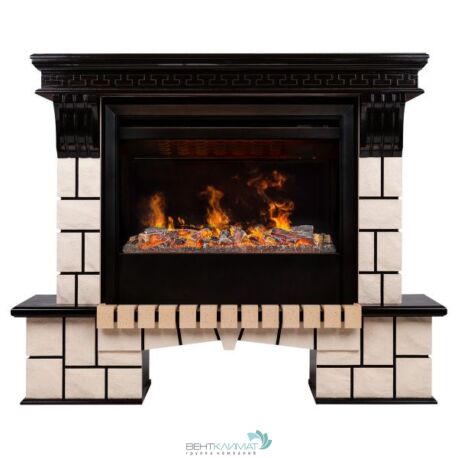 Электрокамин RealFlame Stone 26 AO с очагом 3D Helios 26 SBG