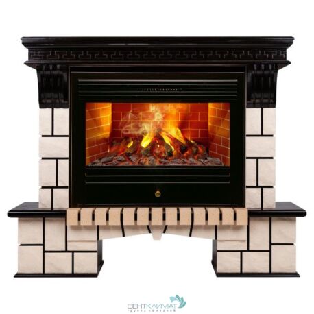 Электрокамин RealFlame Stone 26 AO с очагом 3D Novara