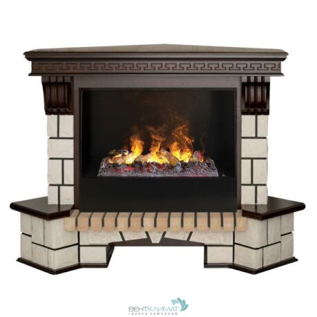 Электрокамин RealFlame Stone Coner 26 AO с очагом 3D Cassette 630