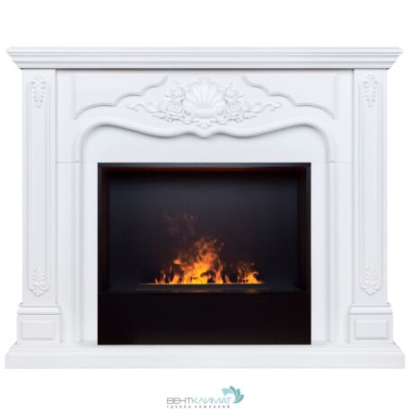 Электрокамин Victoria 26 WT с очагом 3D Cassette 630 Black Panel