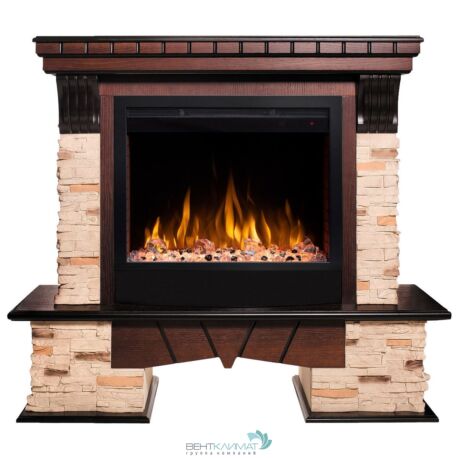Электрокамин RealFlame Rockland 25/25,5 AO с очагом Saphir 25,5, 6 цветов пламени