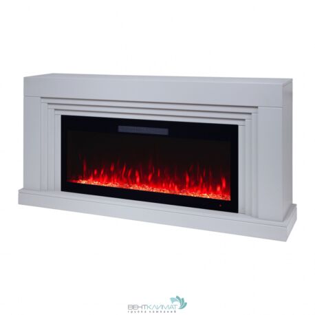 Электрокамин RealFlame Stanley 42 GR c Diamond 42, с муляжом дров и кристалами