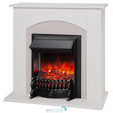Электрокамин RealFlame Hanna WT с очагом Fobos Lux Black без пульта