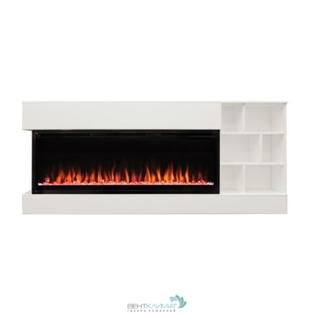 Электрокамин RealFlame Dixon 50 WT с Saphir 50, белый дуб, 6 цветов пламени