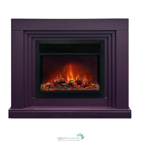 Электрокамин Stanley 26 Plum с очагом Moonblaze Deluxe Black