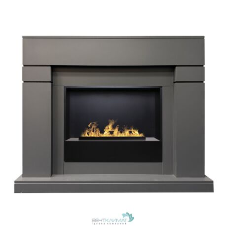 Электрокамин Lindelse 26 GR c очагом 3D Cassette 630 Black Panel-1