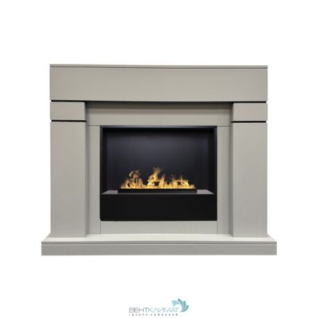 Электрокамин Lindelse 26 GR c очагом 3D Cassette 630 Black Panel